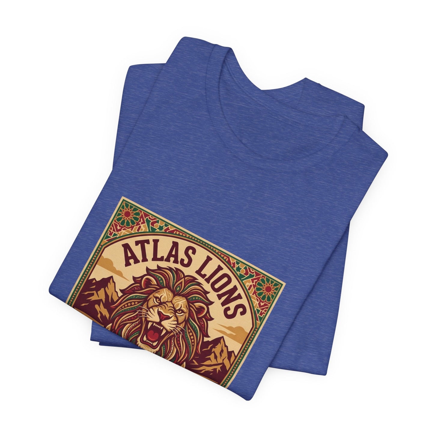 Atlas Lions Morocco 2026 Tee — Vintage Soccer Lion Graphic T-Shirt Printify
