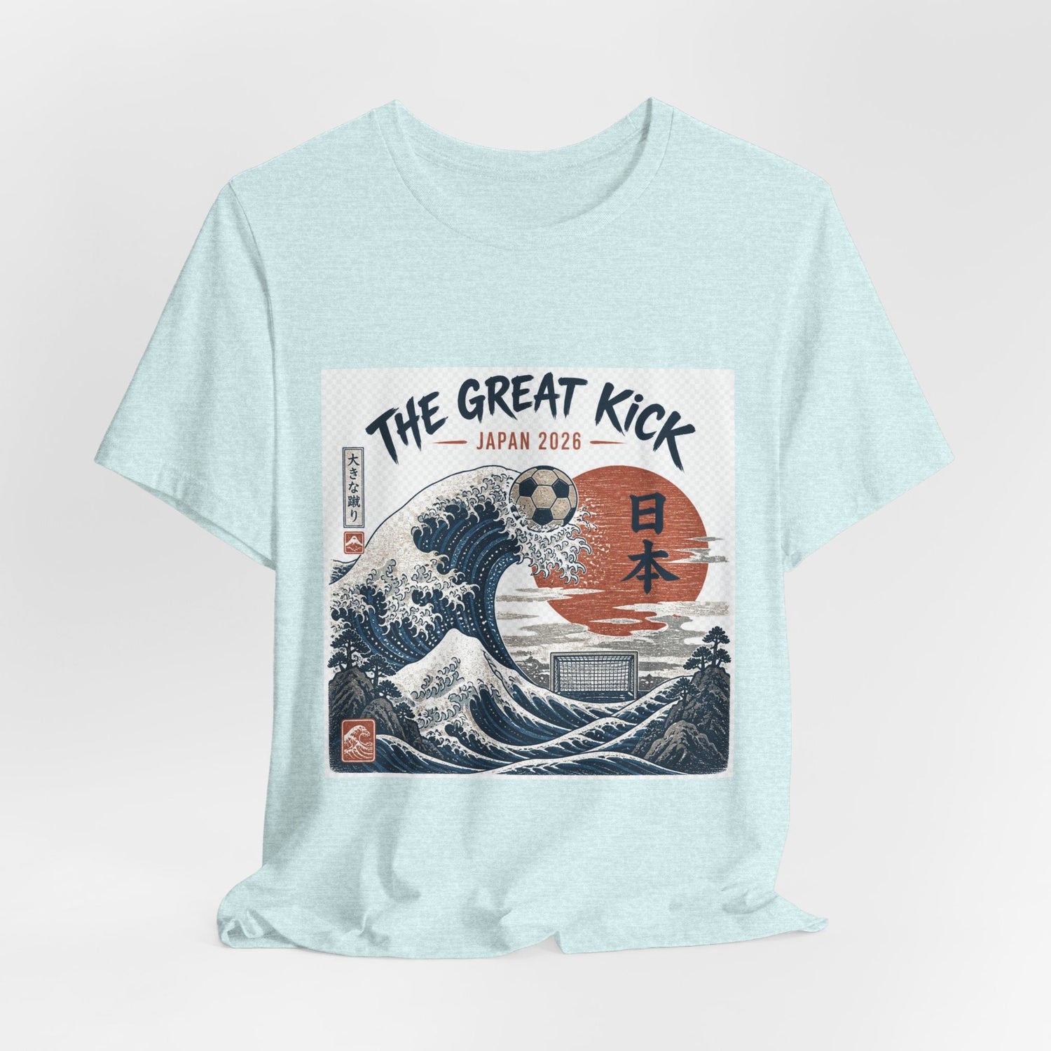 The Great Kick Japan 2028 Wave Tee — Vintage Japanese Surf & Martial Arts Graphic T-Shirt Printify