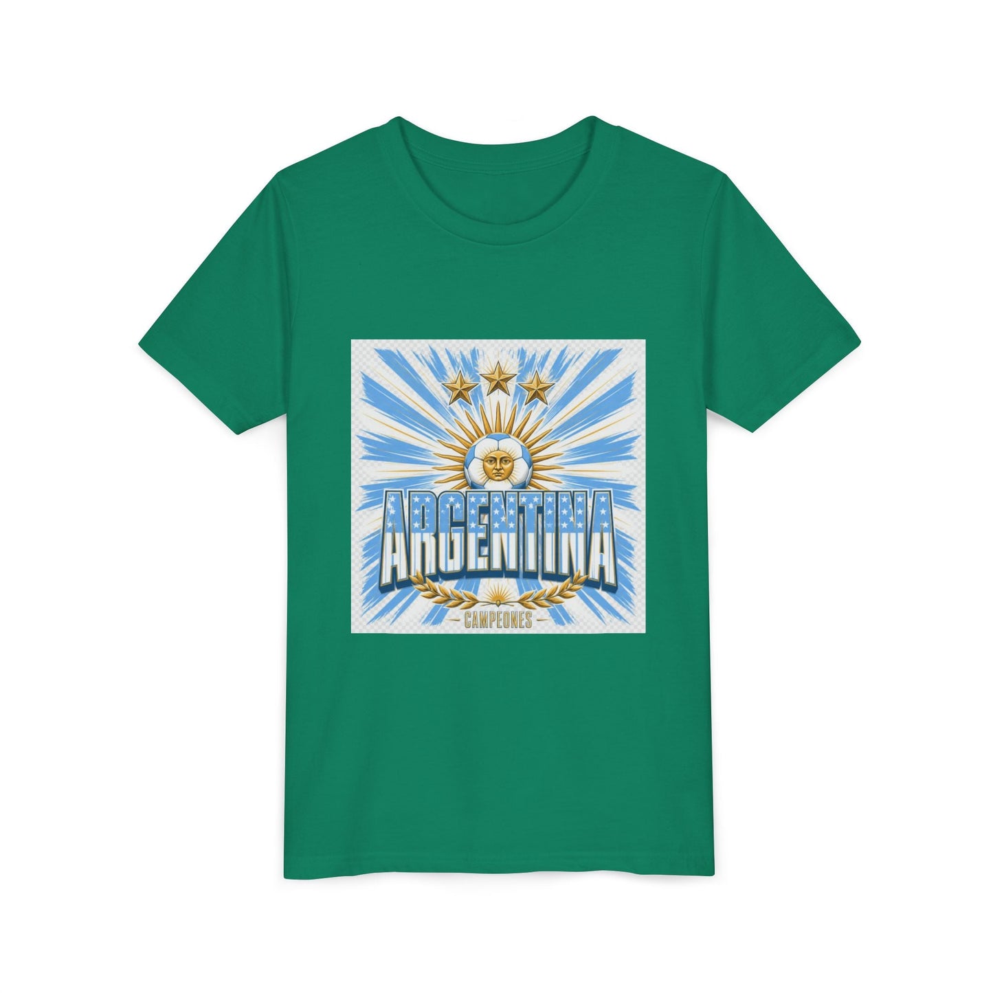 Argentina Youth Tee — Sun of May Flag Design Printify