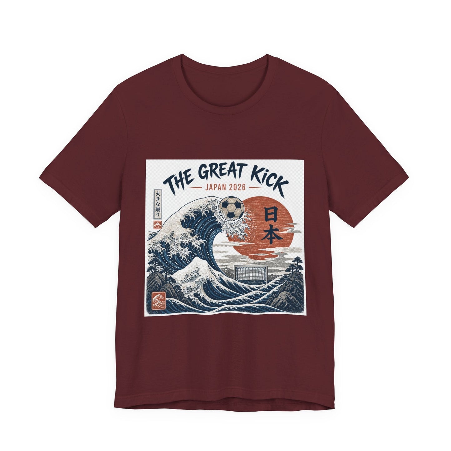 The Great Kick Japan 2028 Wave Tee — Vintage Japanese Surf & Martial Arts Graphic T-Shirt Printify