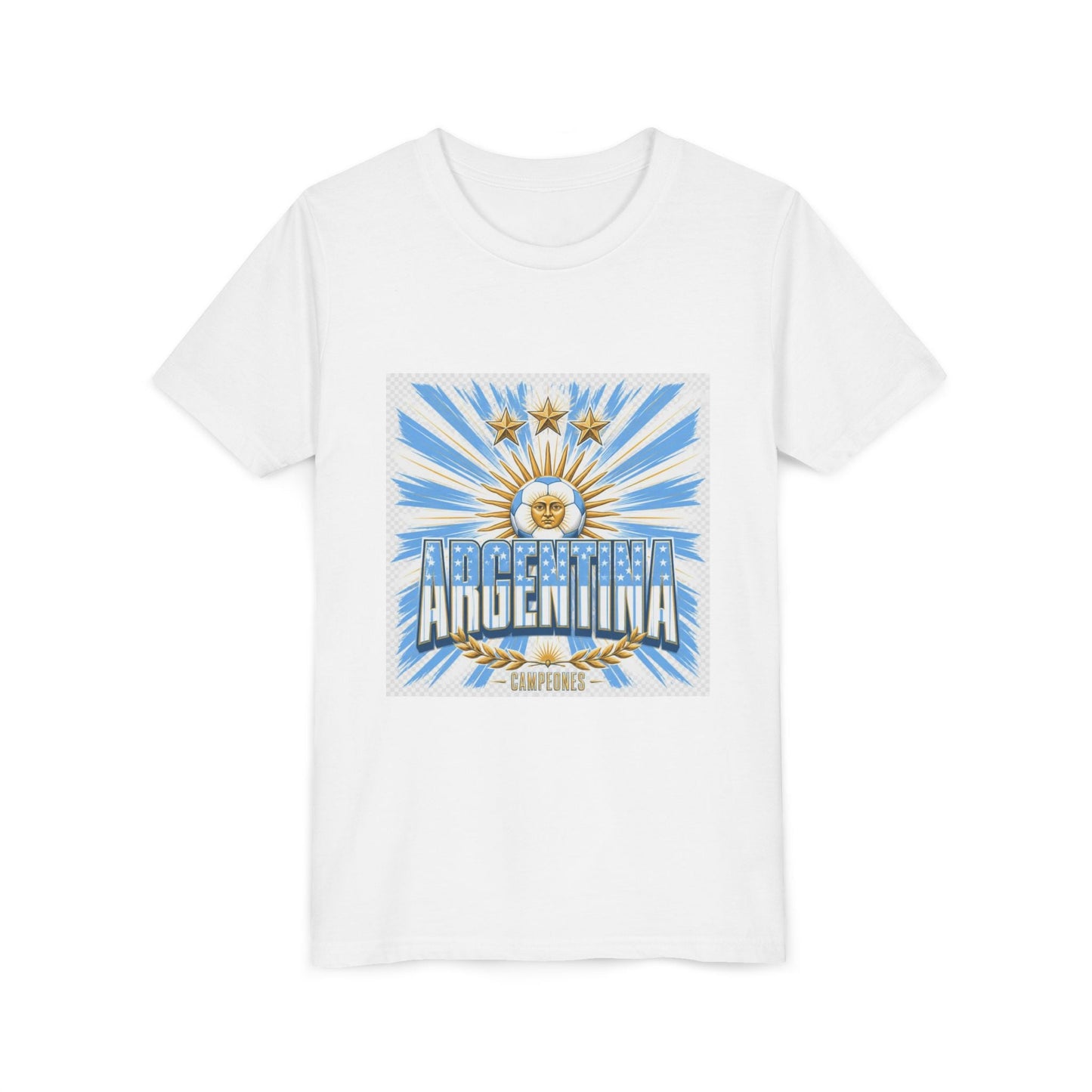 Argentina Youth Tee — Sun of May Flag Design Printify