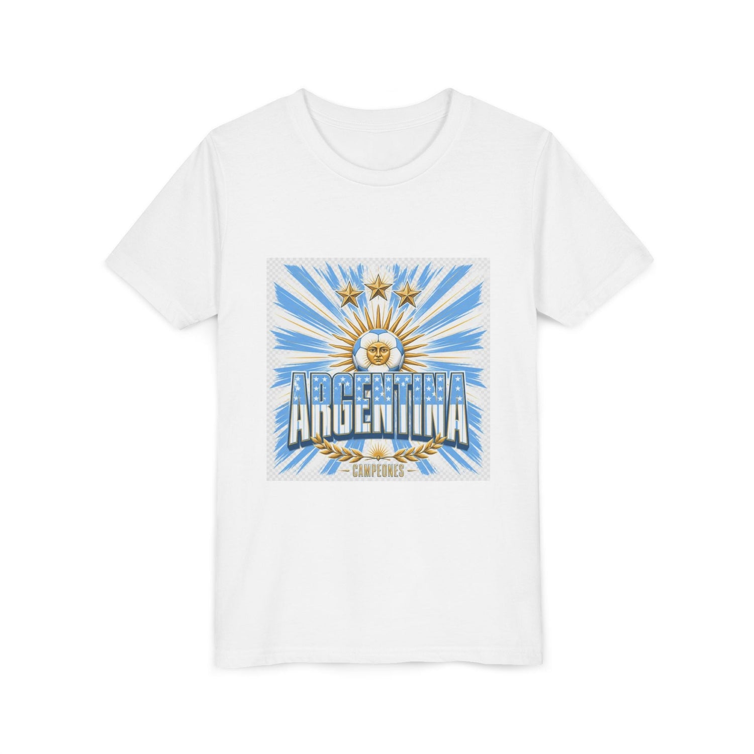 Argentina Youth Tee — Sun of May Flag Design Printify