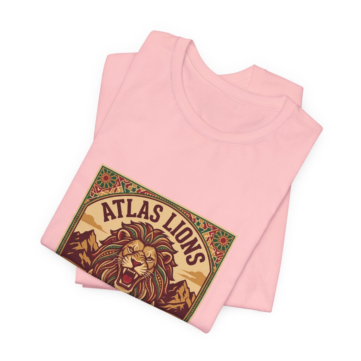 Atlas Lions Morocco 2026 Tee — Vintage Soccer Lion Graphic T-Shirt Printify