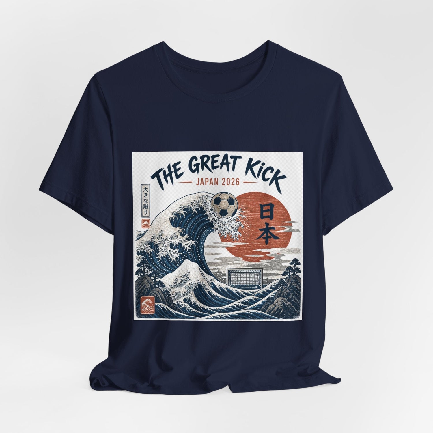 The Great Kick Japan 2028 Wave Tee — Vintage Japanese Surf & Martial Arts Graphic T-Shirt Printify