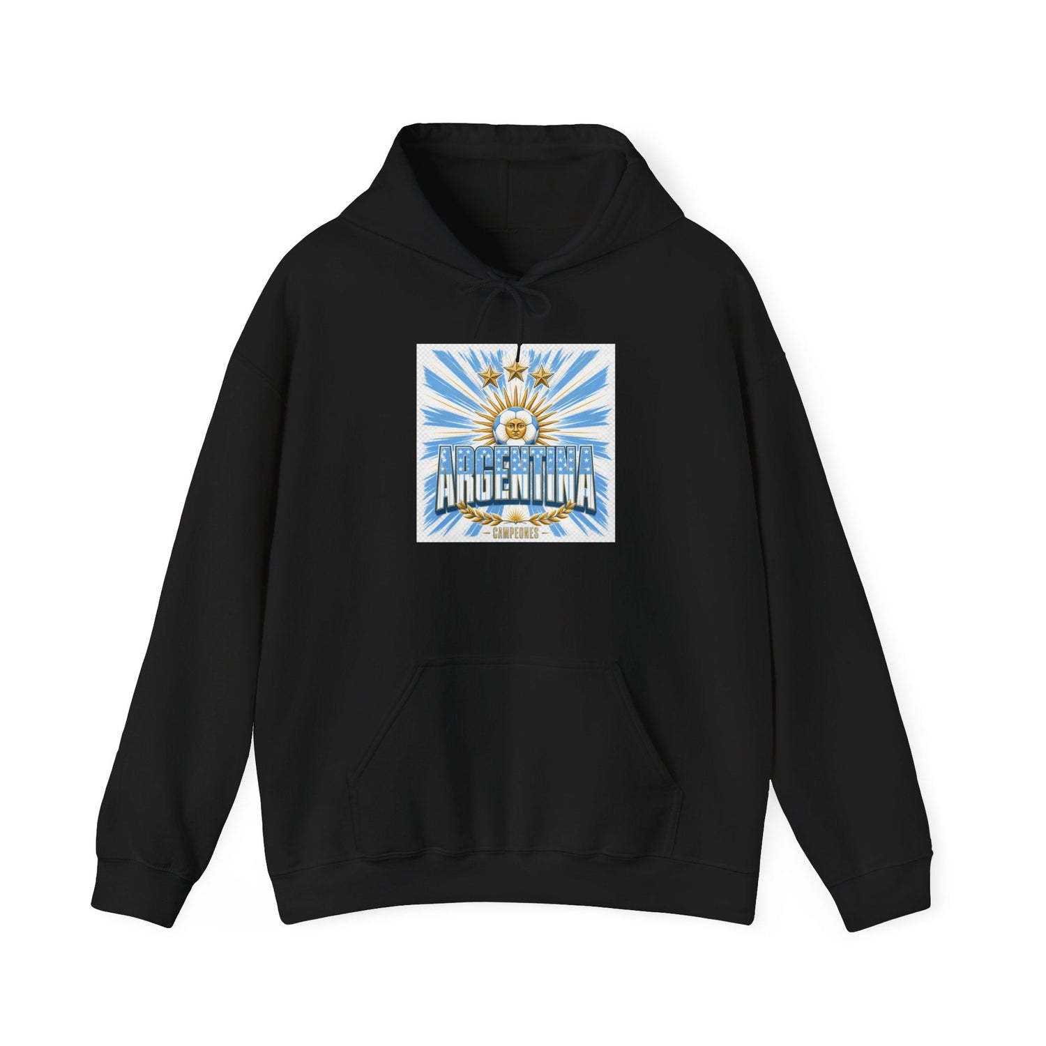 Argentina Sunburst Hoodie – Retro Argentine Flag Graphic Pullover Printify