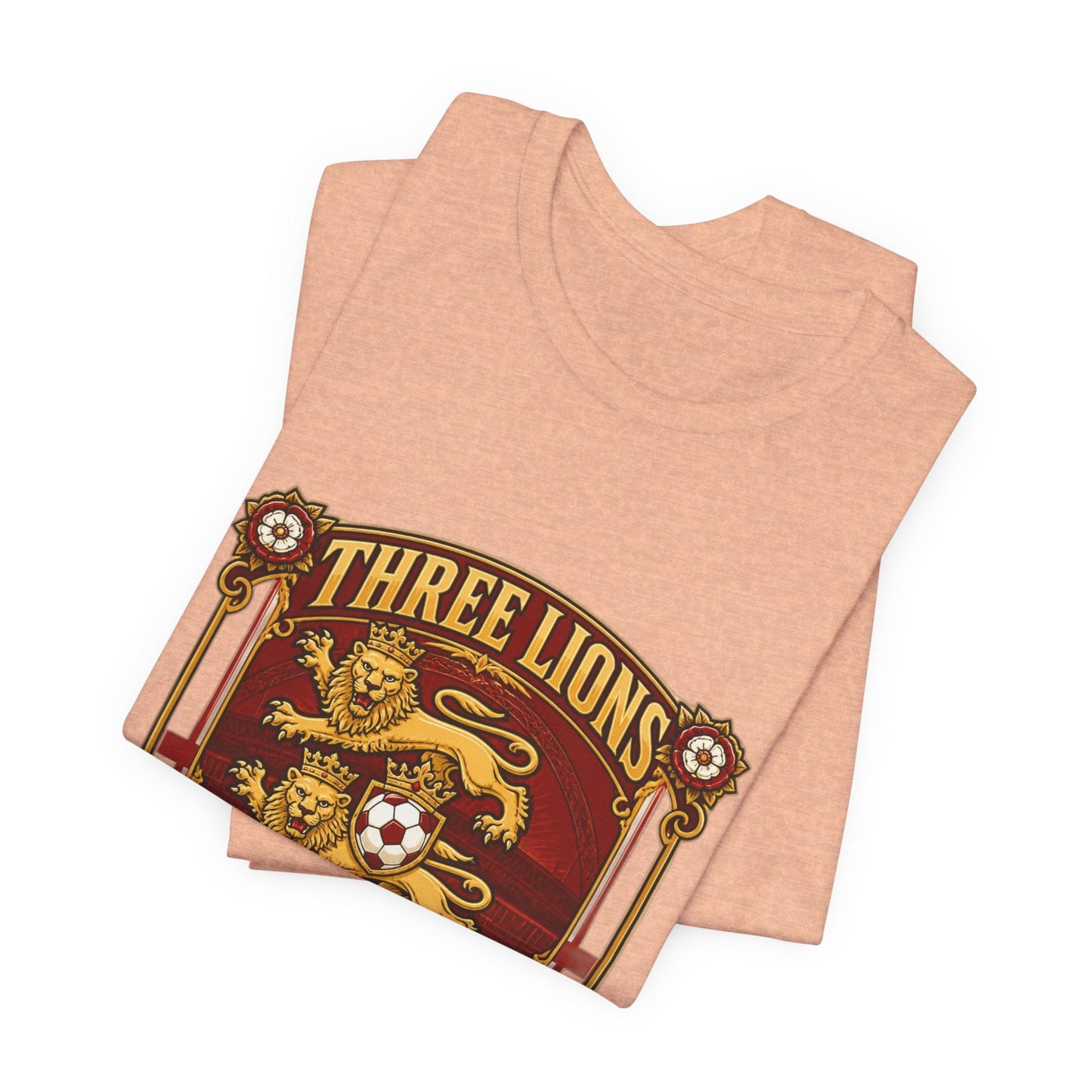 Three Lions England 2026 T‑Shirt — Vintage Football Crest Tee Printify