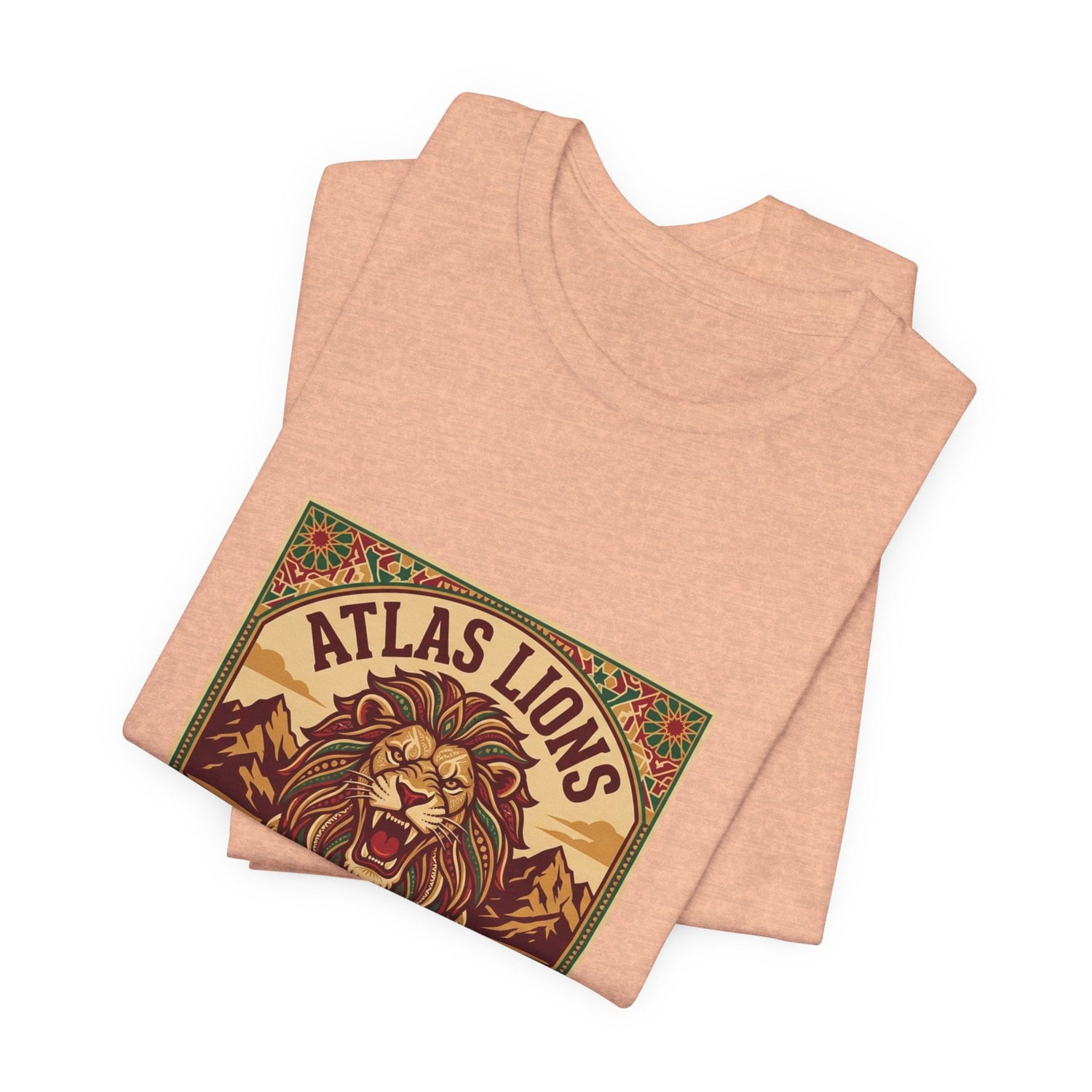 Atlas Lions Morocco 2026 Tee — Vintage Soccer Lion Graphic T-Shirt Printify