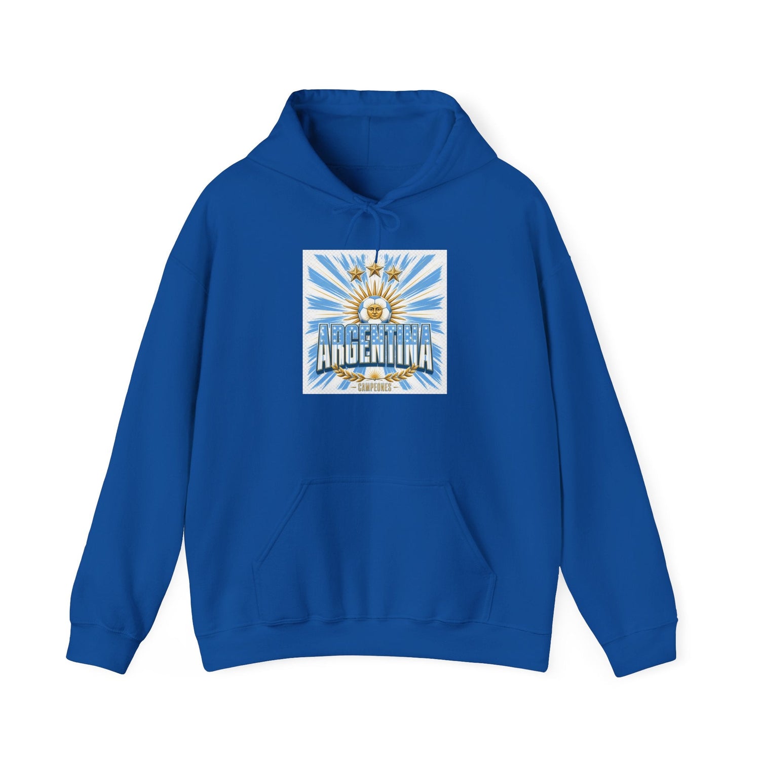 Argentina Sunburst Hoodie – Retro Argentine Flag Graphic Pullover Printify