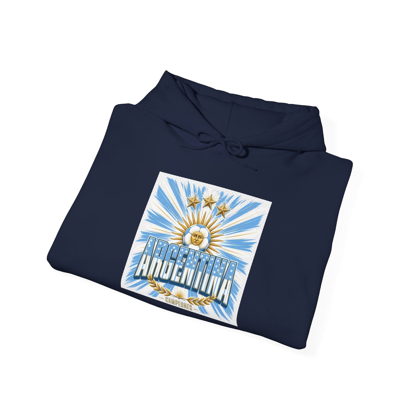 Argentina Sunburst Hoodie – Retro Argentine Flag Graphic Pullover Printify
