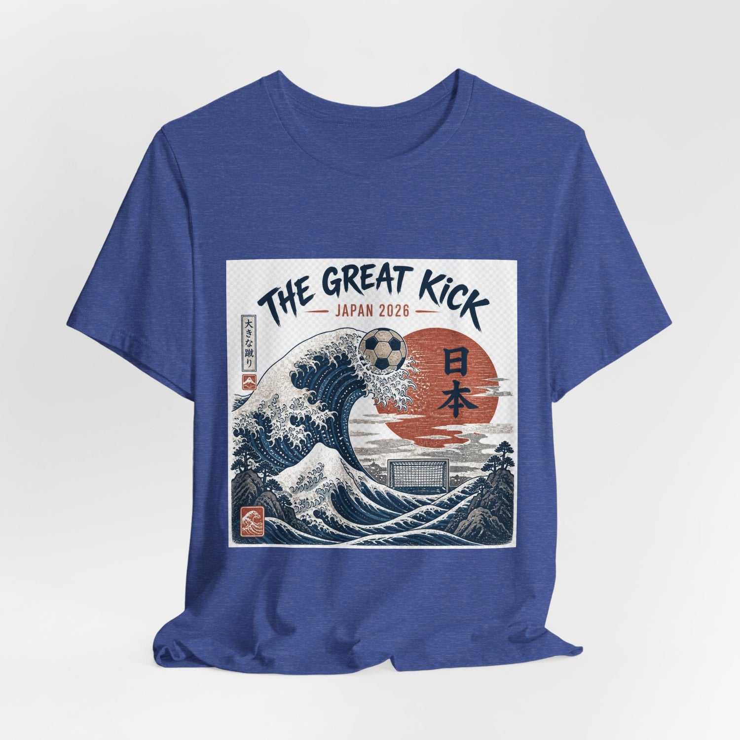 The Great Kick Japan 2028 Wave Tee — Vintage Japanese Surf & Martial Arts Graphic T-Shirt Printify