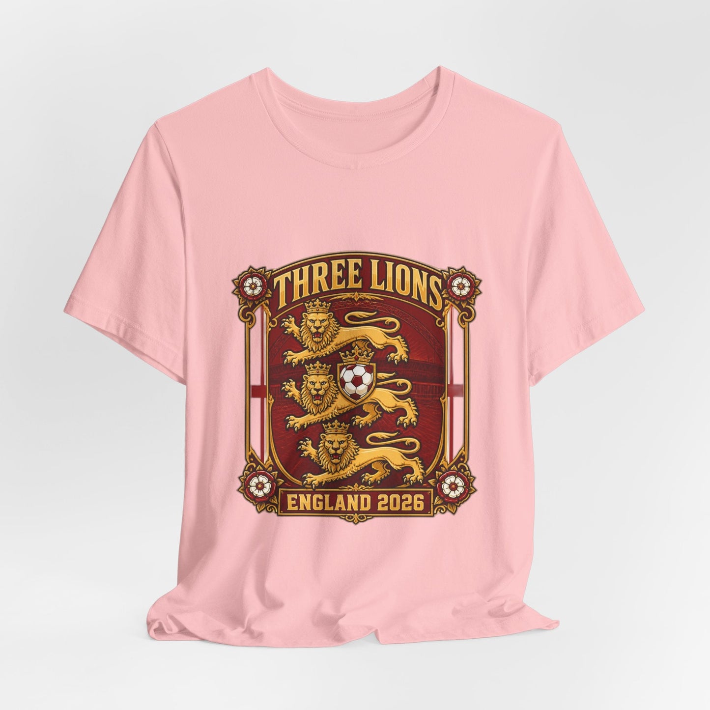Three Lions England 2026 T‑Shirt — Vintage Football Crest Tee Printify