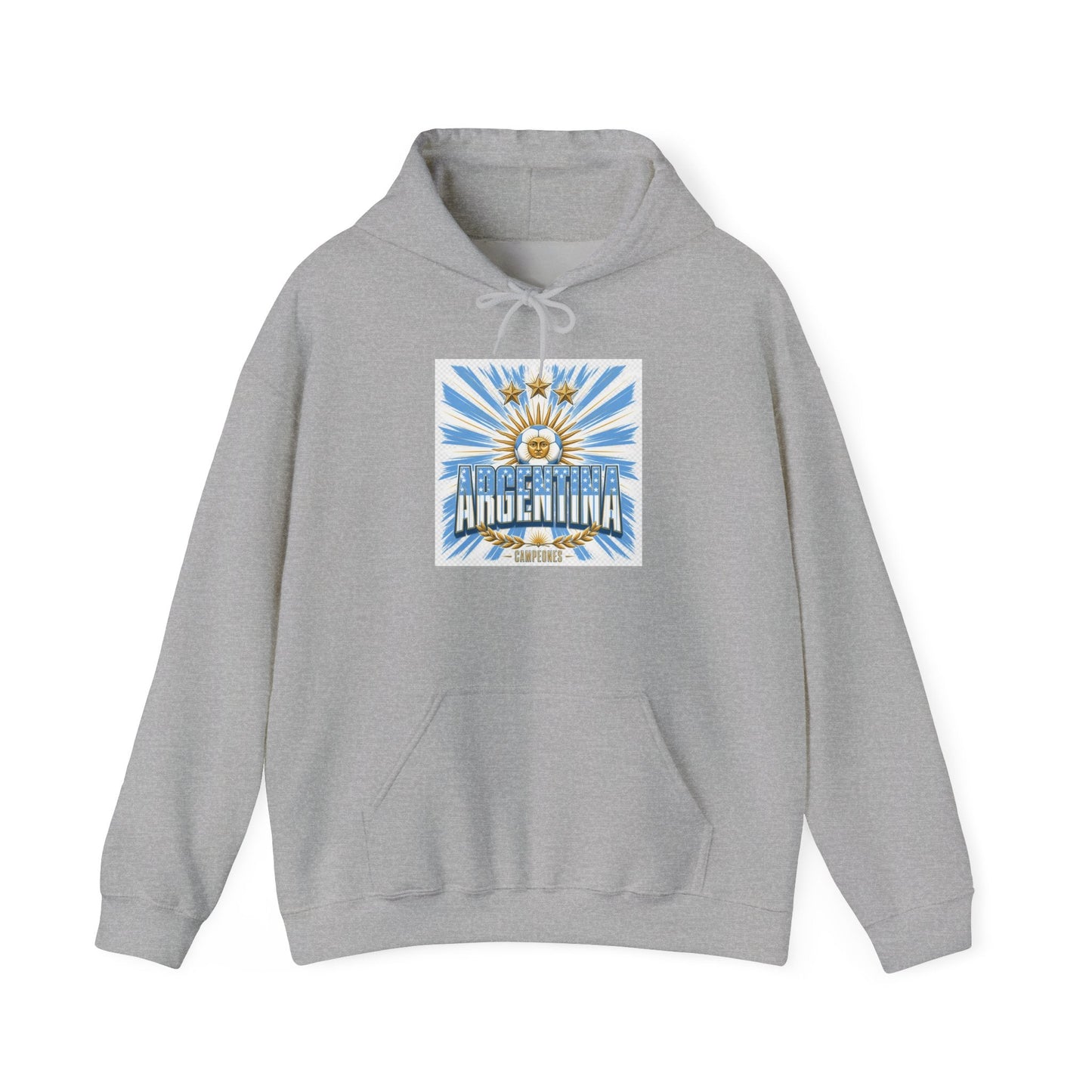 Argentina Sunburst Hoodie – Retro Argentine Flag Graphic Pullover Printify