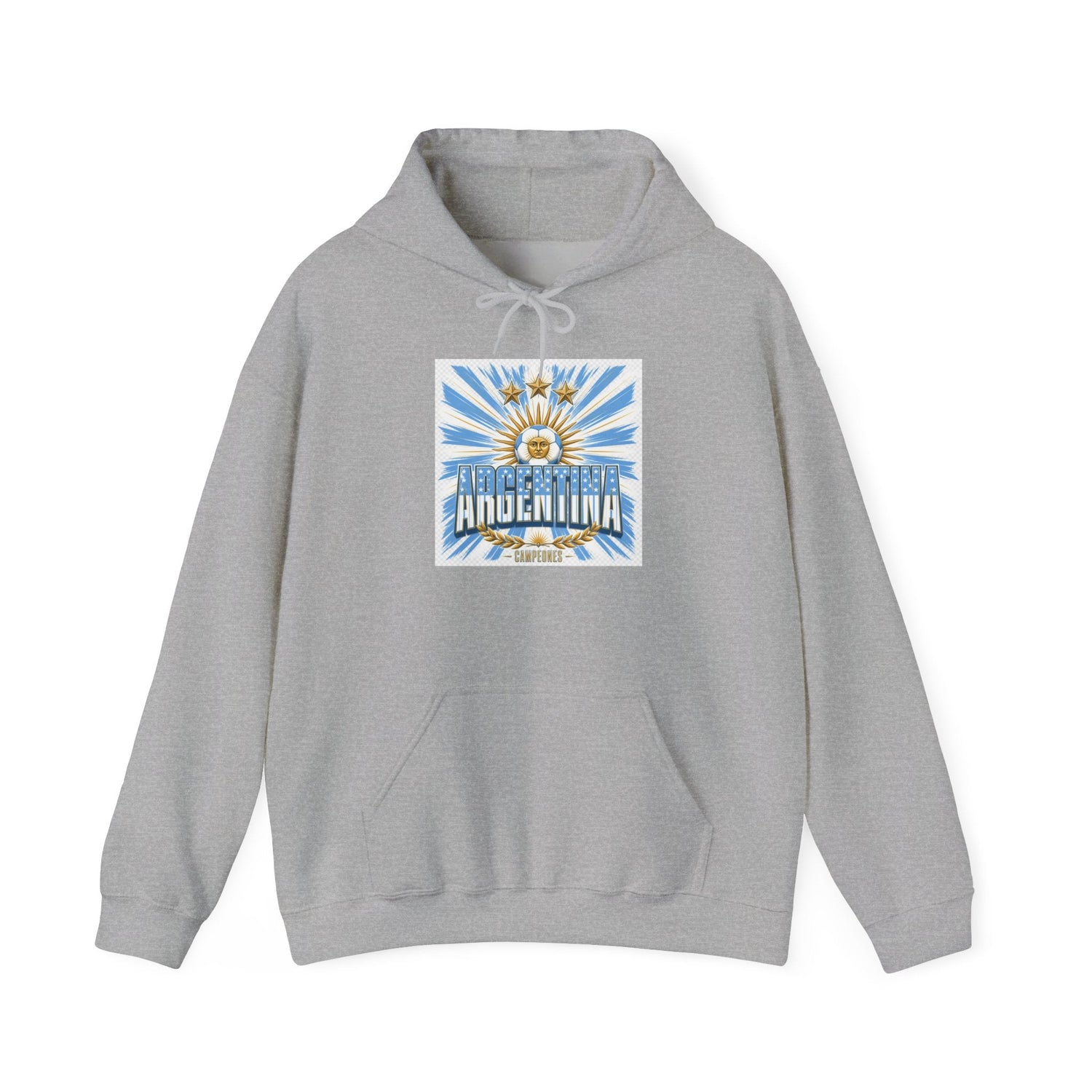 Argentina Sunburst Hoodie – Retro Argentine Flag Graphic Pullover Printify