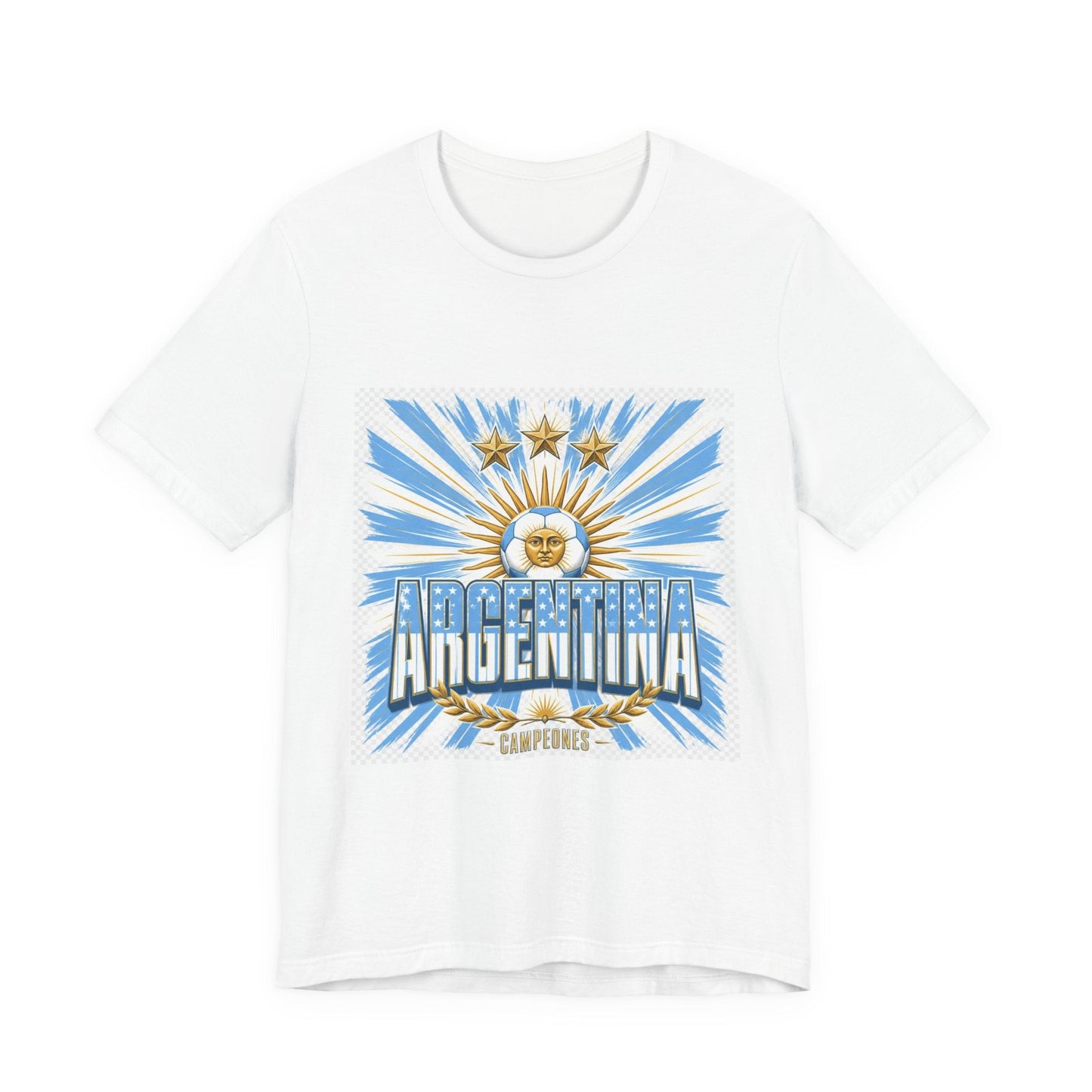 Argentina Sunburst Graphic Tee — Argentina Campione Soccer Fan Shirt Printify