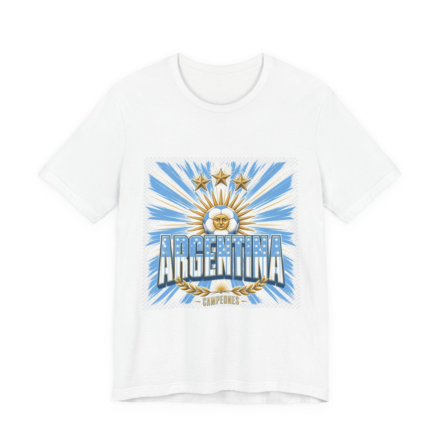 Argentina Sunburst Graphic Tee — Argentina Campione Soccer Fan Shirt Printify