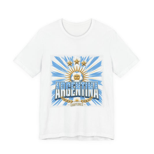 Argentina Sunburst Graphic Tee — Argentina Campione Soccer Fan Shirt Printify