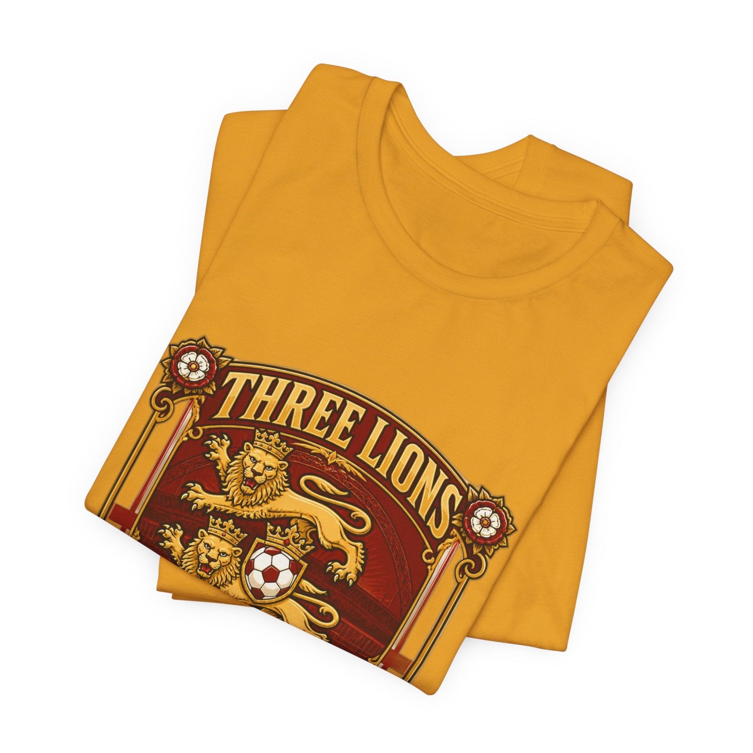 Three Lions England 2026 T‑Shirt — Vintage Football Crest Tee Printify