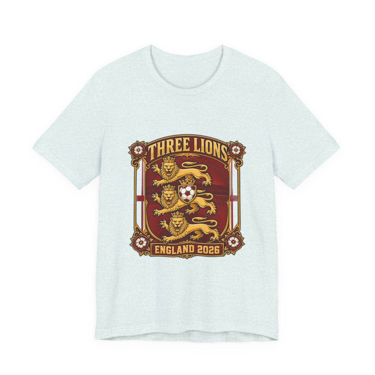 Three Lions England 2026 T‑Shirt — Vintage Football Crest Tee Printify