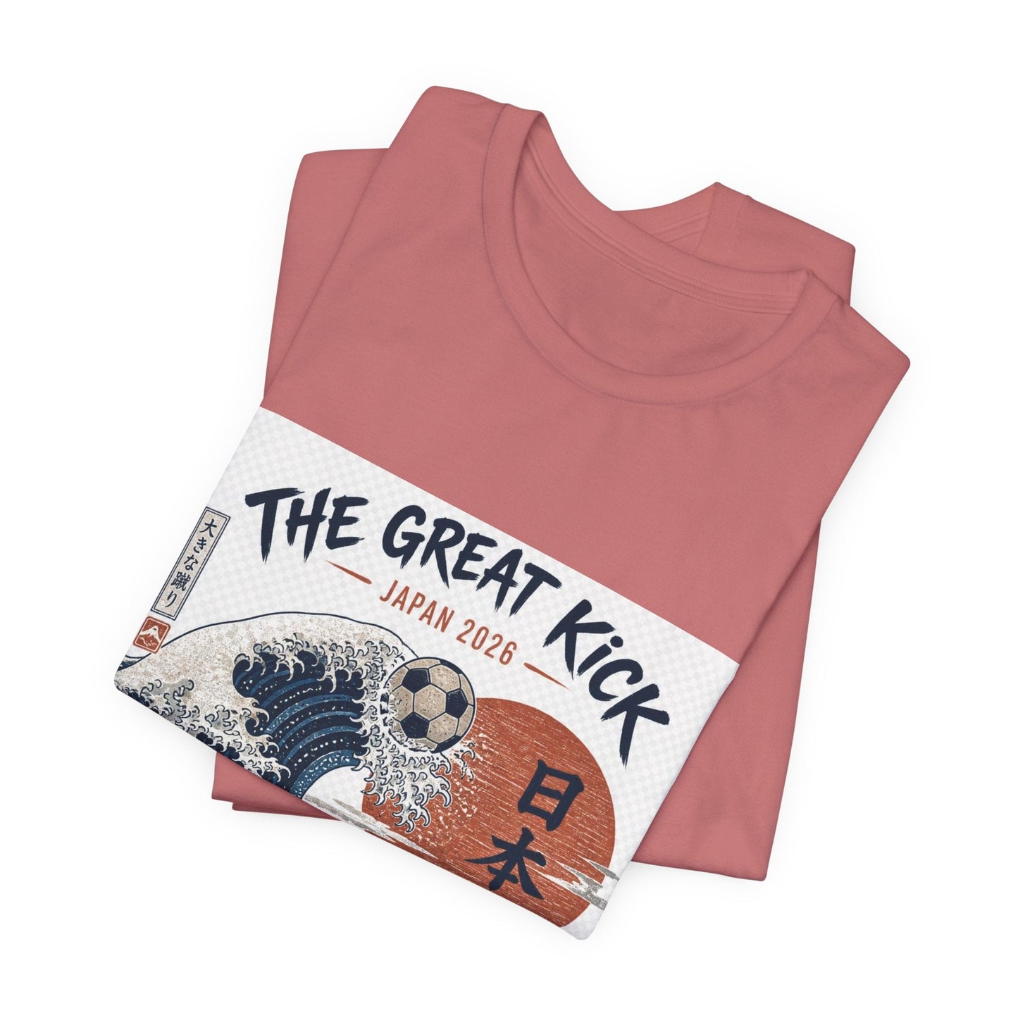The Great Kick Japan 2028 Wave Tee — Vintage Japanese Surf & Martial Arts Graphic T-Shirt Printify