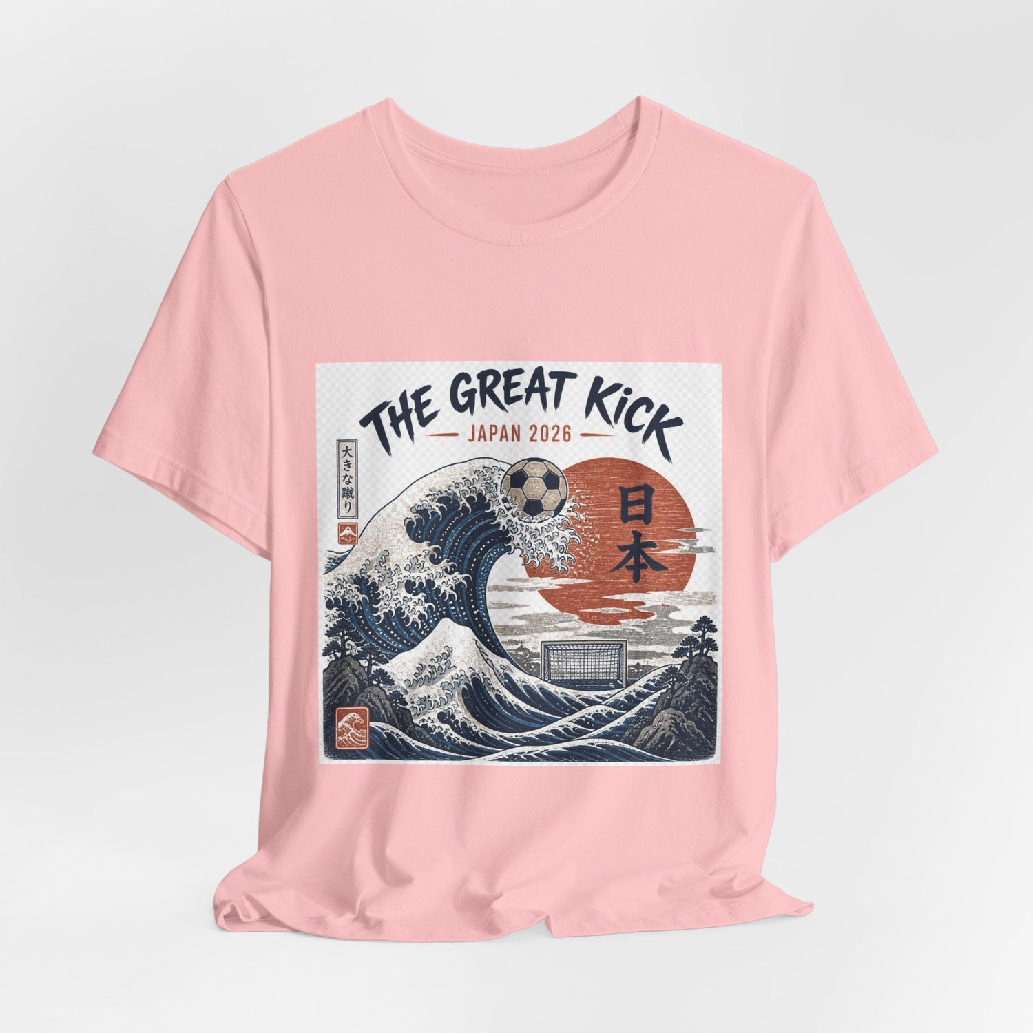 The Great Kick Japan 2028 Wave Tee — Vintage Japanese Surf & Martial Arts Graphic T-Shirt Printify