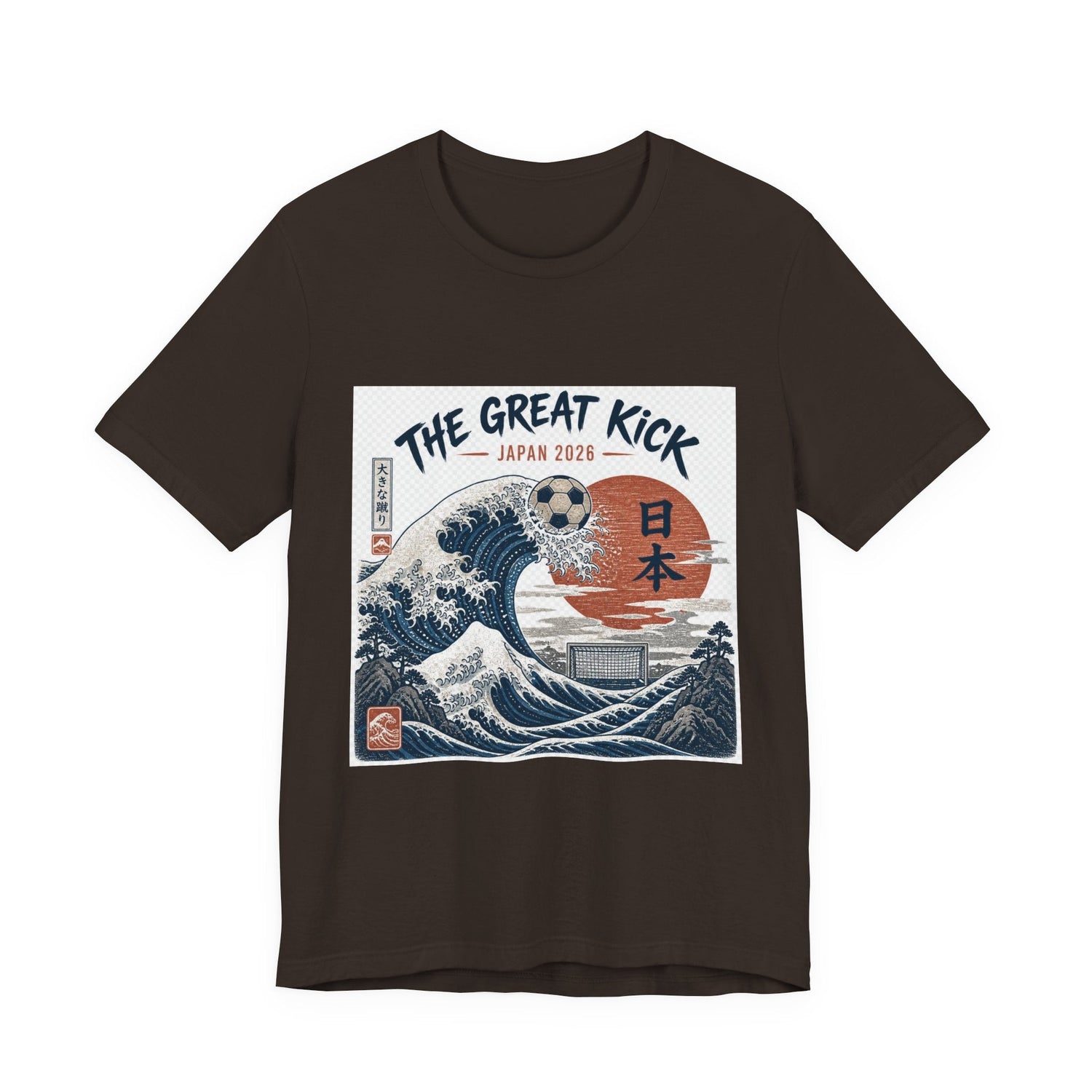 The Great Kick Japan 2028 Wave Tee — Vintage Japanese Surf & Martial Arts Graphic T-Shirt Printify