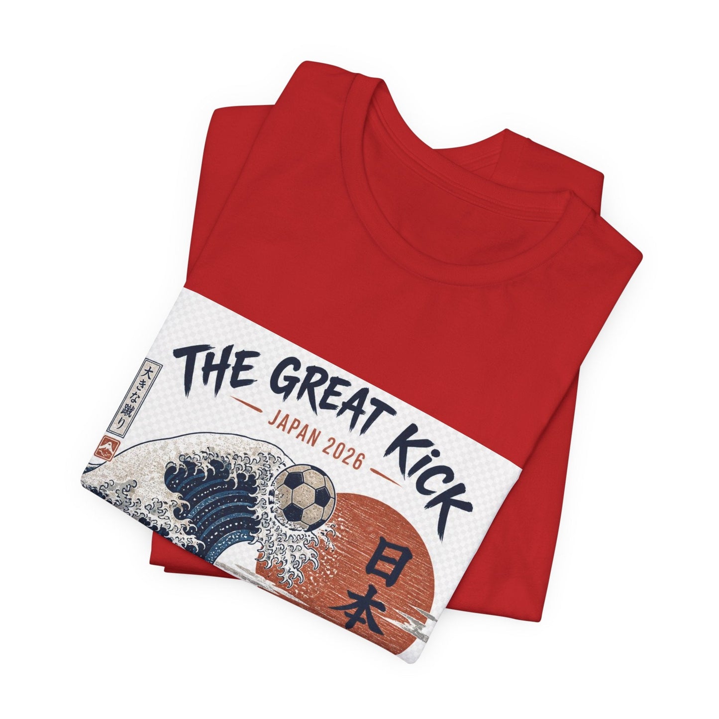 The Great Kick Japan 2028 Wave Tee — Vintage Japanese Surf & Martial Arts Graphic T-Shirt Printify