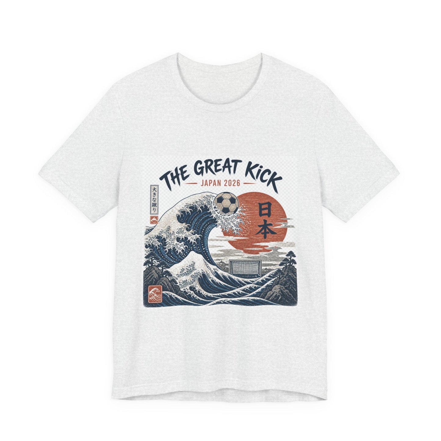 The Great Kick Japan 2028 Wave Tee — Vintage Japanese Surf & Martial Arts Graphic T-Shirt Printify