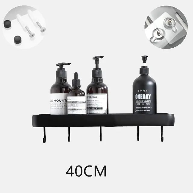 Wall Mounted Bathroom Organizer Shelf and Towel Rack Zagiz