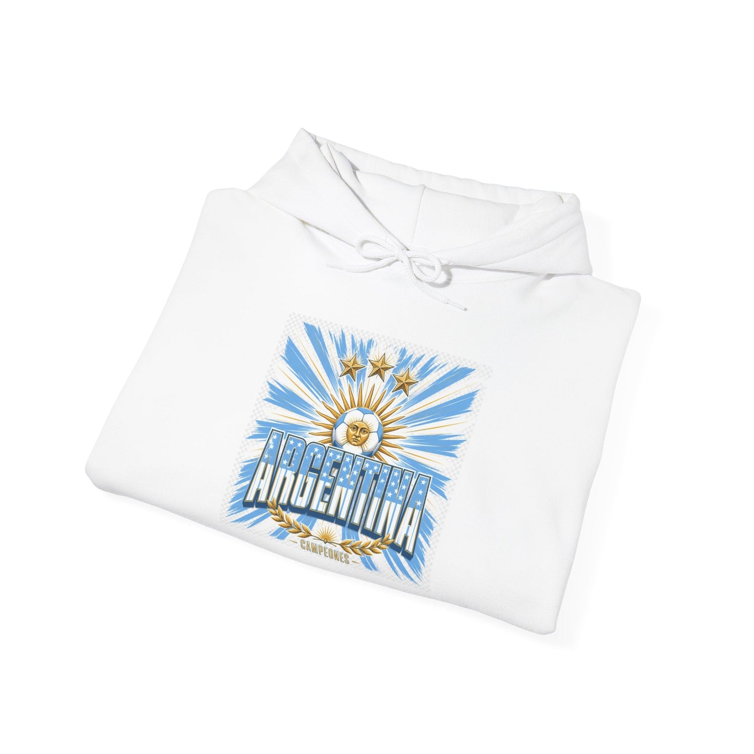 Argentina Sunburst Hoodie – Retro Argentine Flag Graphic Pullover Printify