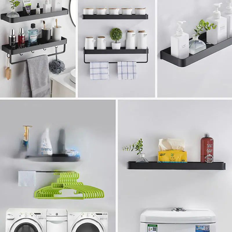 Wall Mounted Bathroom Organizer Shelf and Towel Rack Zagiz