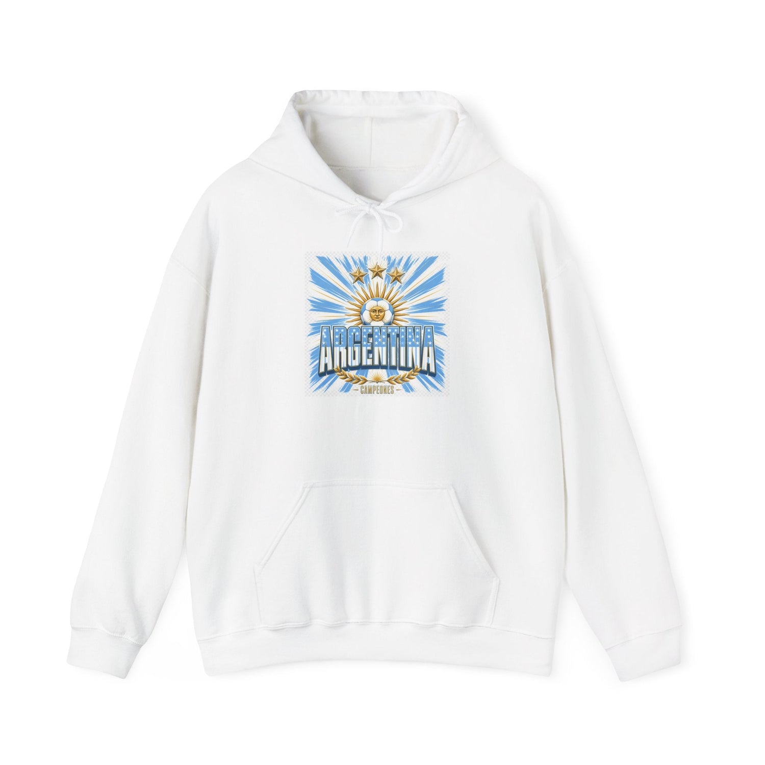 Argentina Sunburst Hoodie – Retro Argentine Flag Graphic Pullover Printify