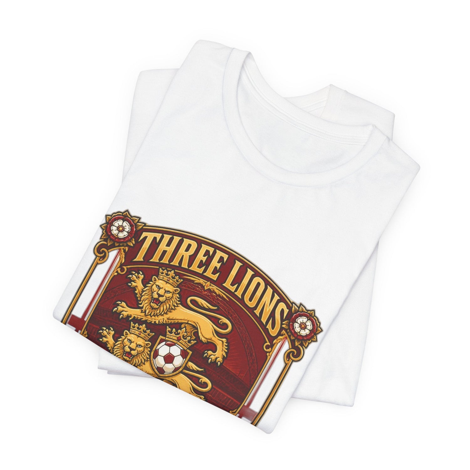 Three Lions England 2026 T‑Shirt — Vintage Football Crest Tee Printify