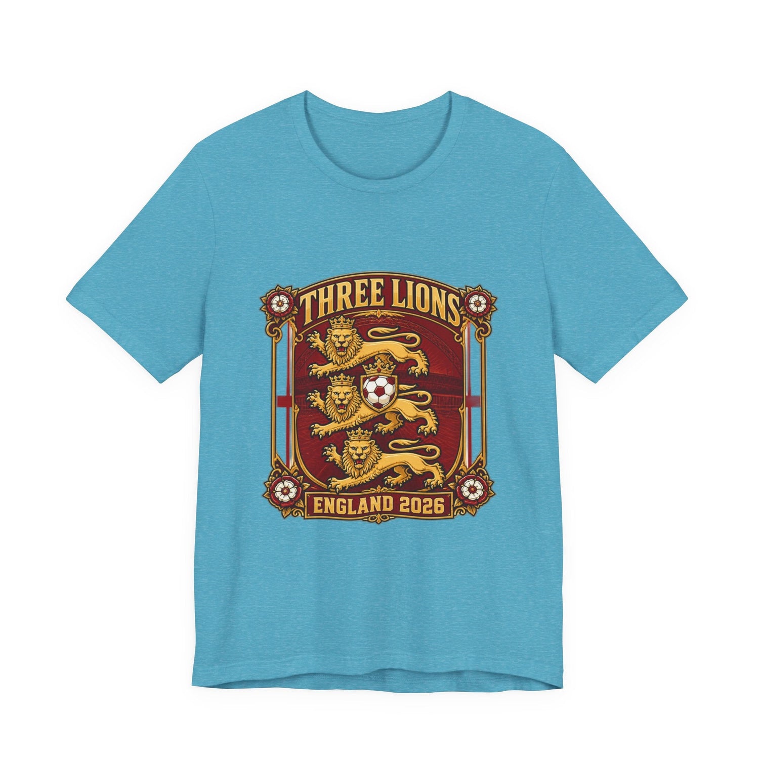 Three Lions England 2026 T‑Shirt — Vintage Football Crest Tee Printify