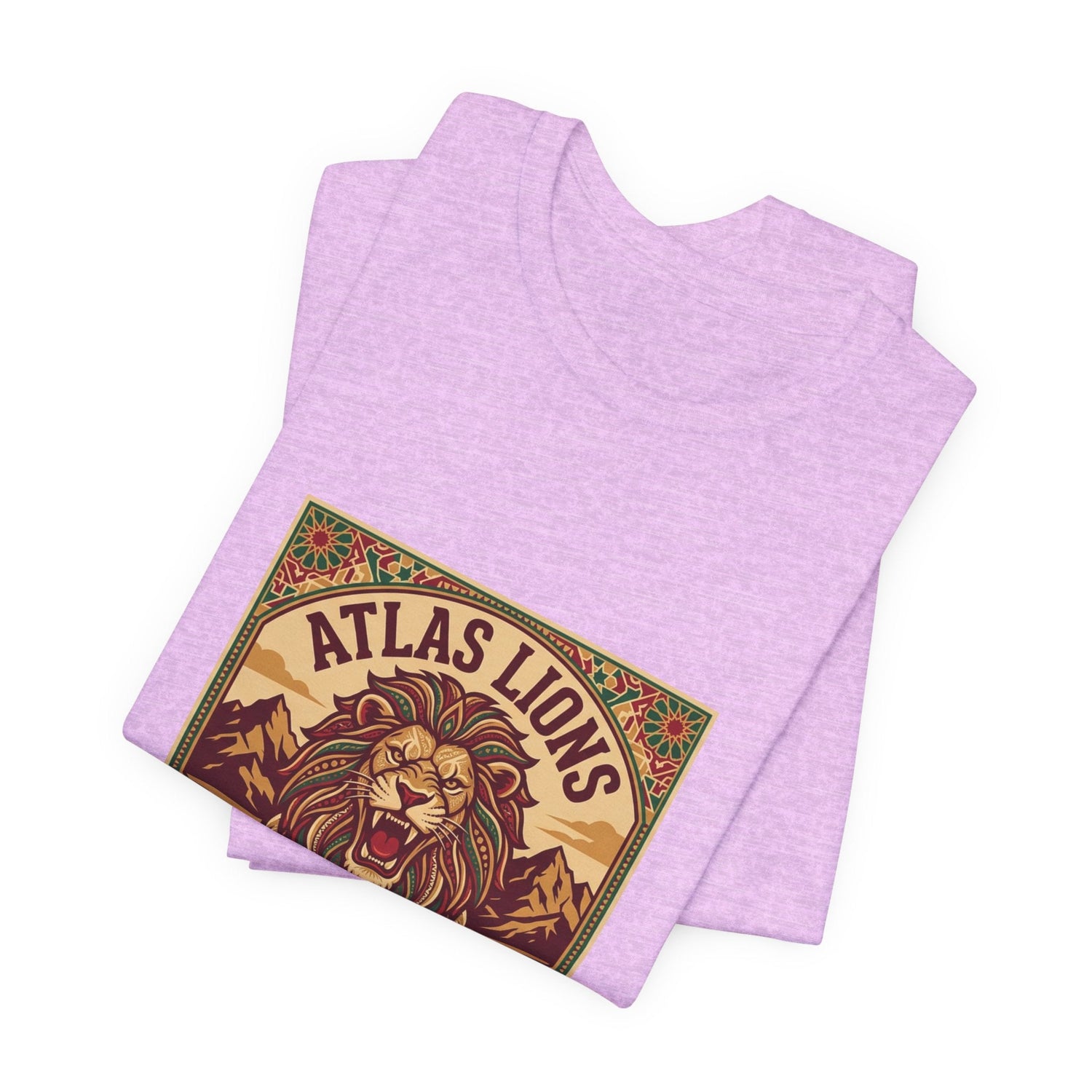 Atlas Lions Morocco 2026 Tee — Vintage Soccer Lion Graphic T-Shirt Printify