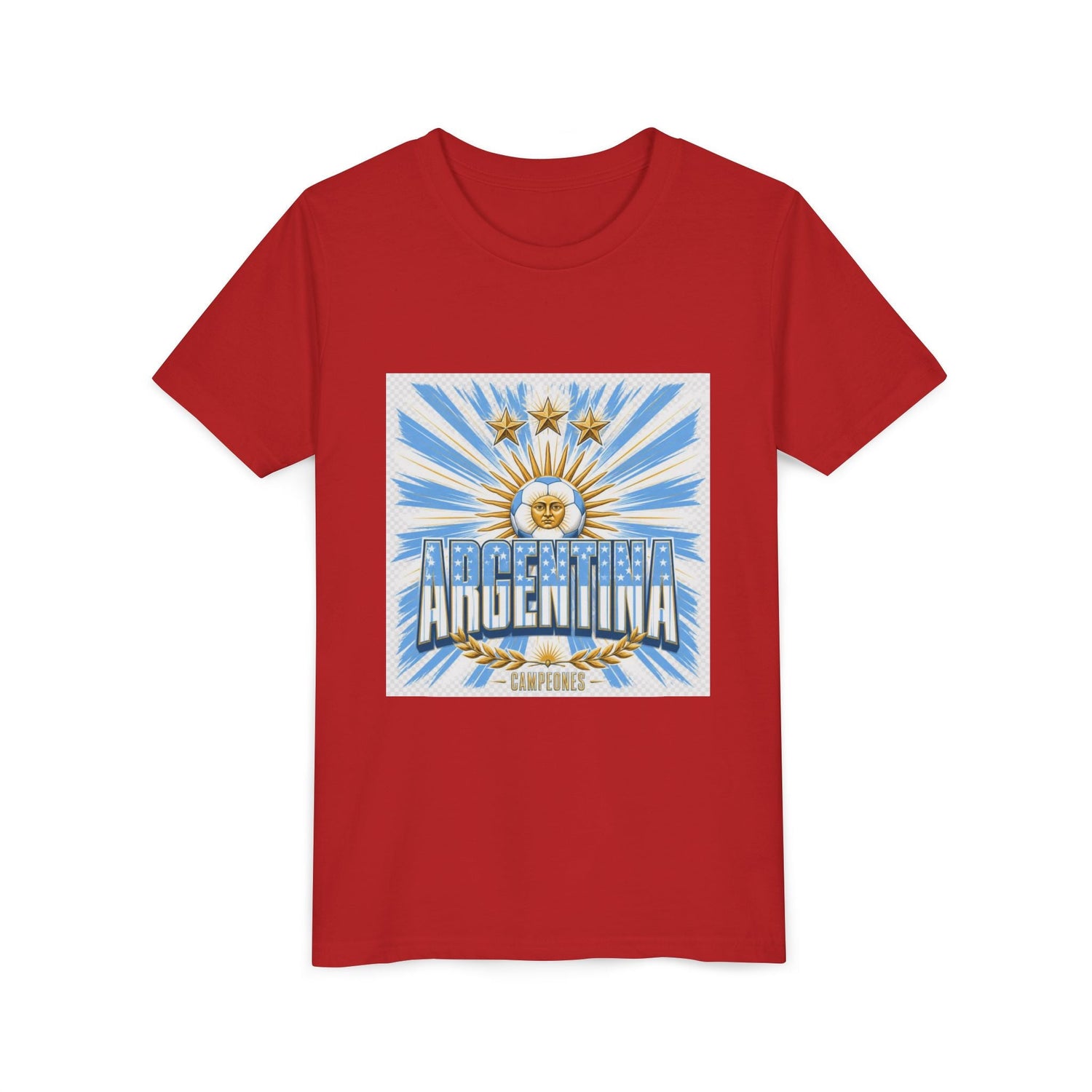 Argentina Youth Tee — Sun of May Flag Design Printify