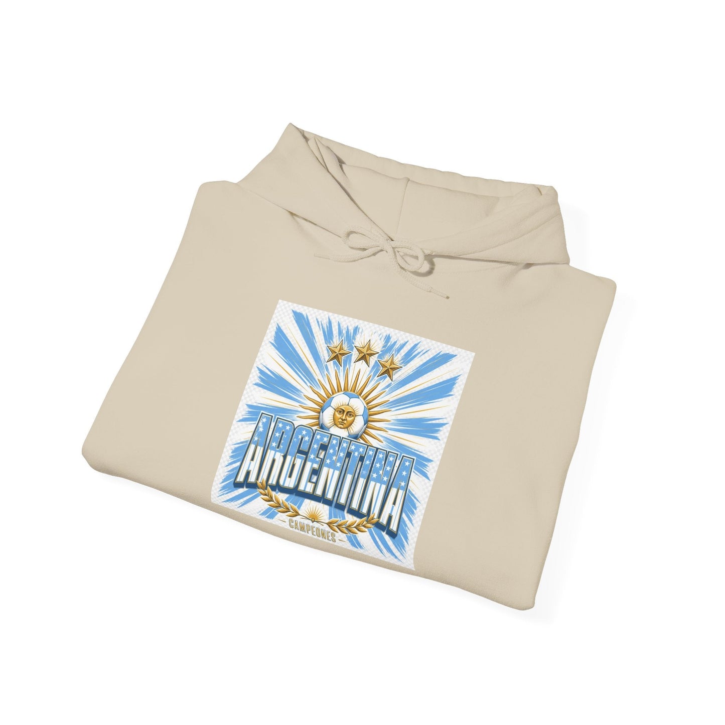 Argentina Sunburst Hoodie – Retro Argentine Flag Graphic Pullover Printify