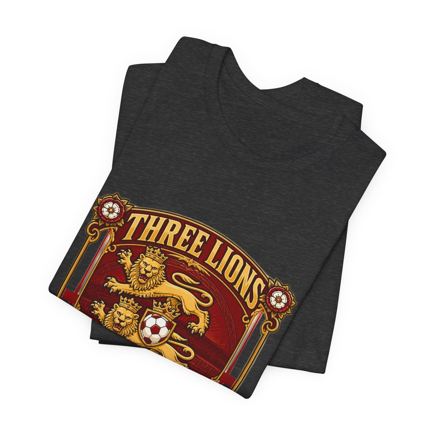 Three Lions England 2026 T‑Shirt — Vintage Football Crest Tee Printify