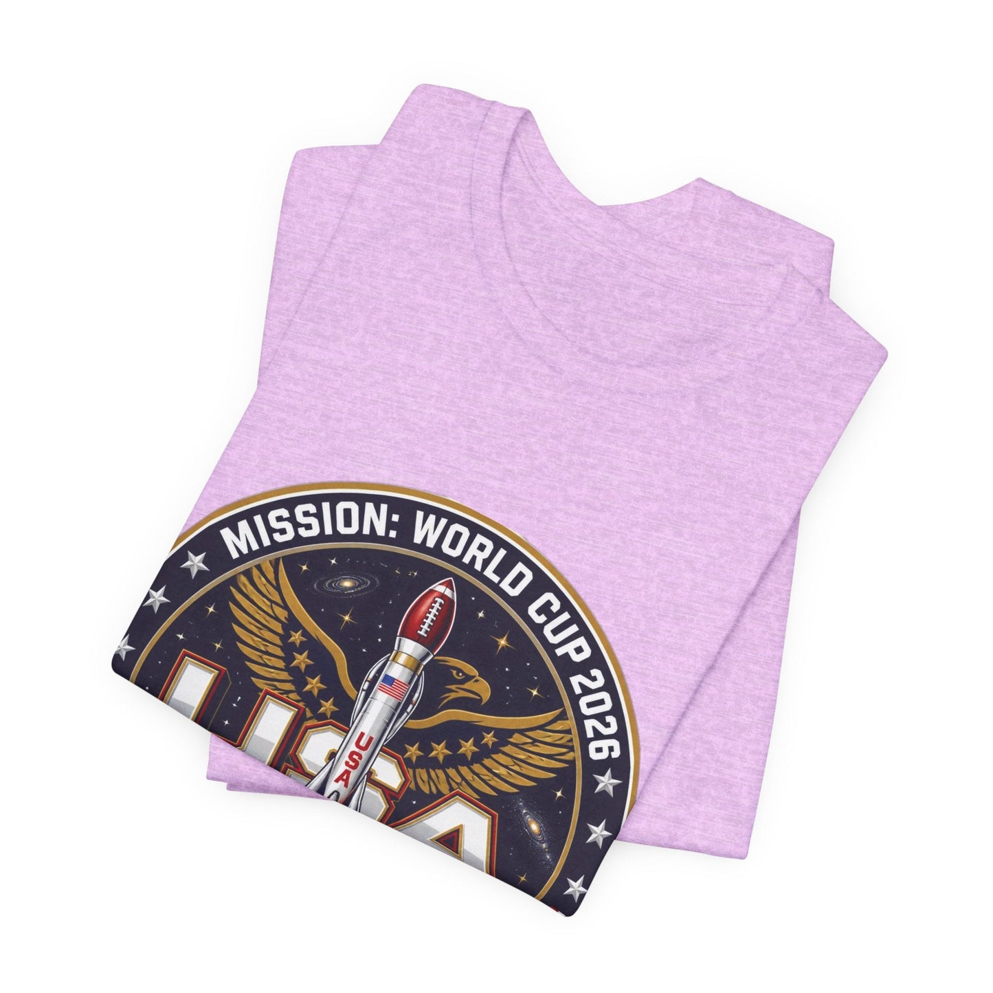 USA Rocket Mission Tee — World Cup 2024 Vintage Space Graphic T-Shirt Printify