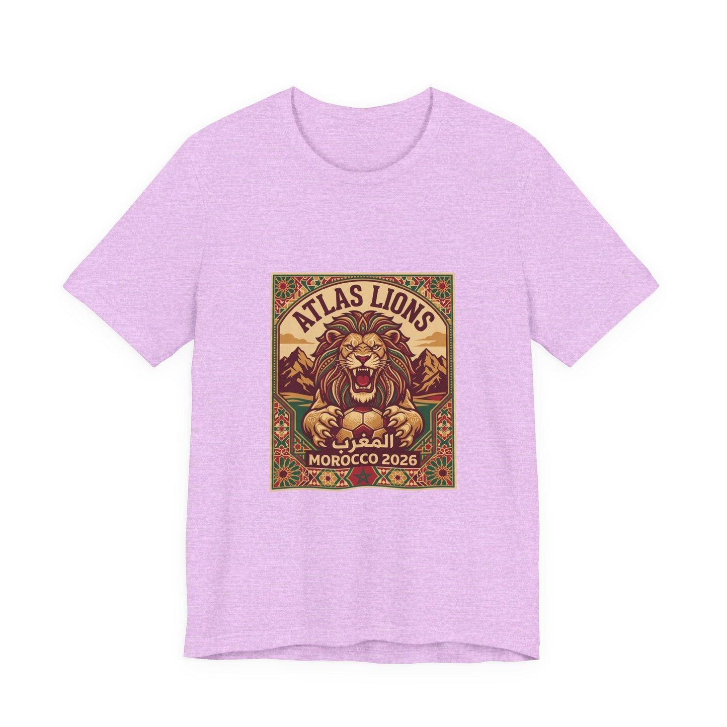Atlas Lions Morocco 2026 Tee — Vintage Soccer Lion Graphic T-Shirt Printify