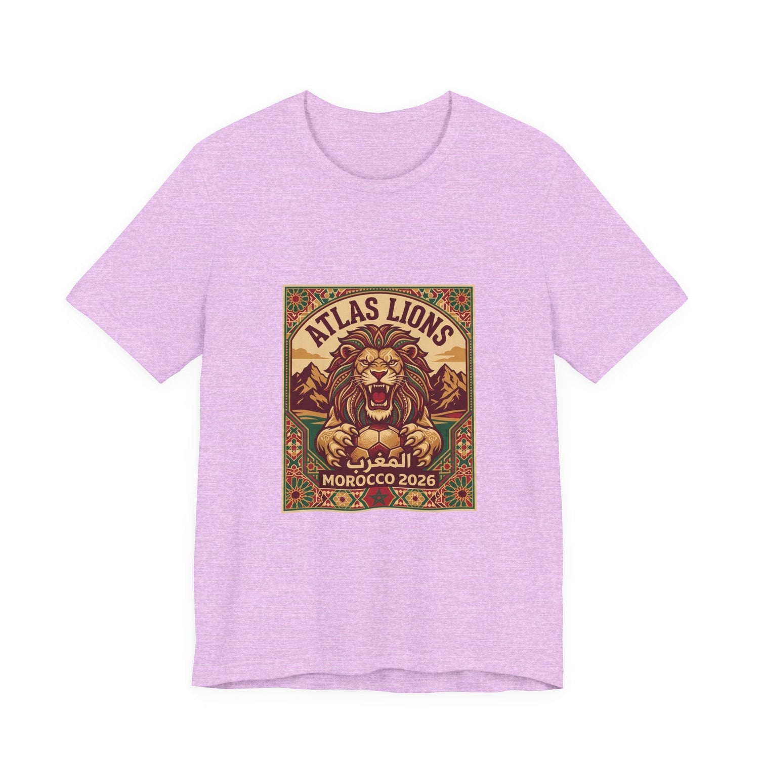 Atlas Lions Morocco 2026 Tee — Vintage Soccer Lion Graphic T-Shirt Printify