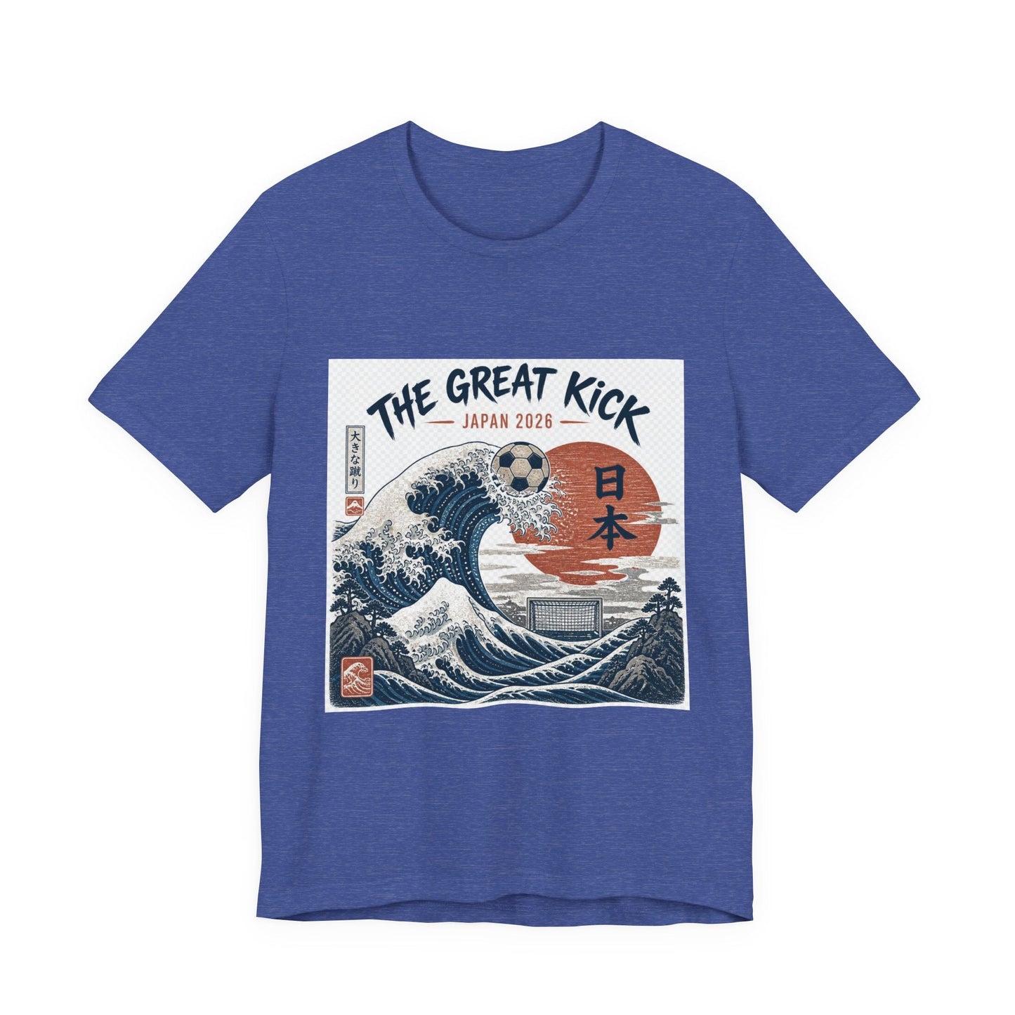 The Great Kick Japan 2028 Wave Tee — Vintage Japanese Surf & Martial Arts Graphic T-Shirt Printify