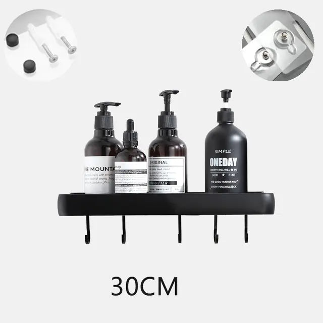 Wall Mounted Bathroom Organizer Shelf and Towel Rack Zagiz