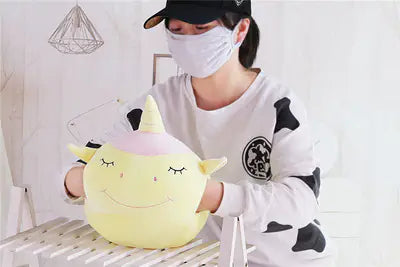Unicorn Plush Pillow and Hand Warmer Cushion Zagiz