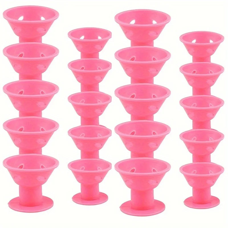 30pcs Hair Curlers, Women's Heatless Curlers, Soft Mushroom Shape Curling Tool, Shell Shape Spiral Curlers for All Hair Types Zagiz