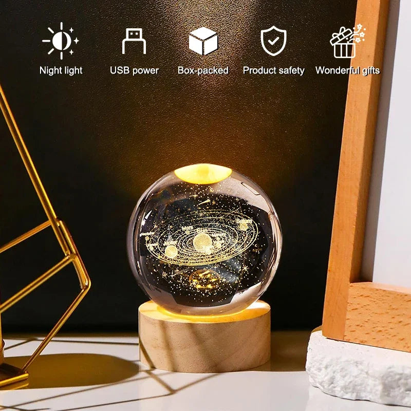 Luminous Crystal Ball LED Night Light Zagiz