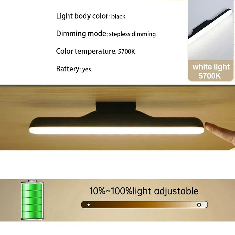 LED Makeup Mirror Light  5V USB Rechargeable Vanity Lamp Eye Protection Hanging Magnetic Desk Lamps Touch Switch Book Lights Zagiz