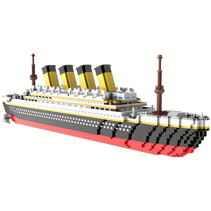 Building block assembly toy Titanic ship model