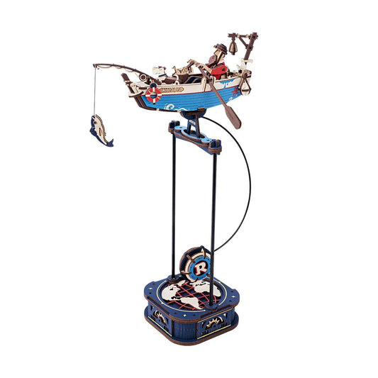 Robotime Rokr 3D Puzzle Ocean Fisher DIY Pendulum Toy Gifts for Family Colleague Home Decoration Toys Building Block Kits Zagiz