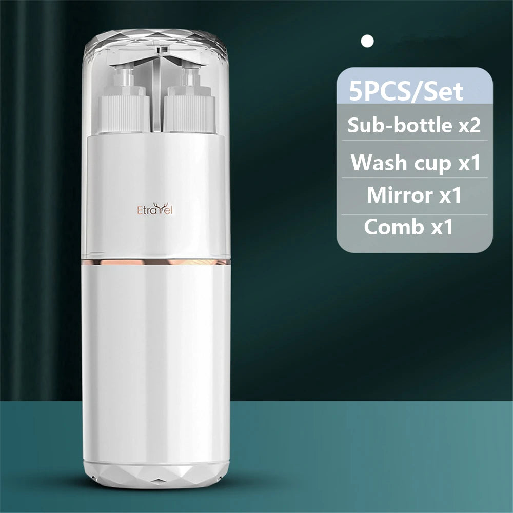 Portable Travel Wash Set Toothpaste Shampoo Storage Bottle Bathroom Multifunction Creative Travel Cup Toothbrush Organizer Box Zagiz