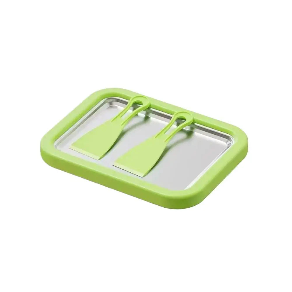 Ice Cream Maker Pan with 2 Scrapers Ice Cream Maker Plate Multifunctional Cold Sweet Fried Food Plate Rolled Ice Cream Maker Zagiz